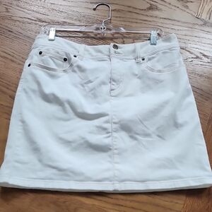 LOFT White Skirt